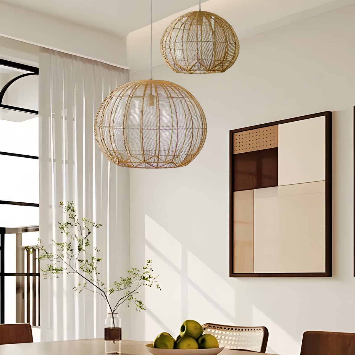 Bamburo Farmhouse Wood Pendant Light