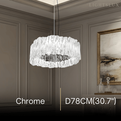 Pendant Light – White/Gold/Chrome Acrylic for Living Room