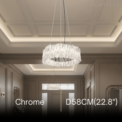 Pendant Light – White/Gold/Chrome Acrylic for Living Room