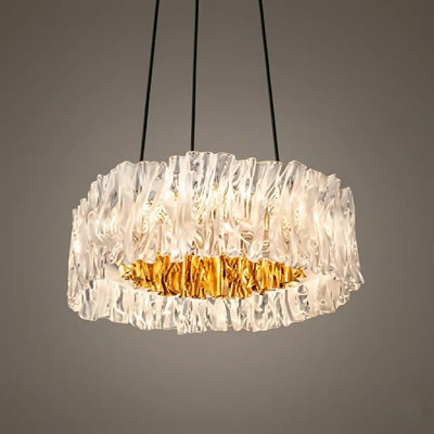  Pendant Light – White/Gold/Chrome Acrylic for Living Room