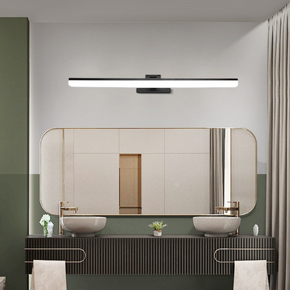 White Vanity Light - Rectangular Metal Linear Design