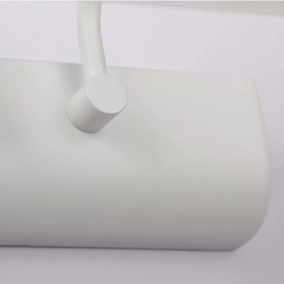 Modern White Vanity Light - Rectangular Metal