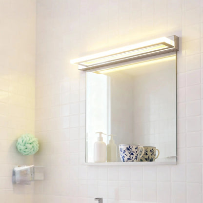 Waterproof Vanity Light for Bathroom – White Acrylic & Metal Fixture