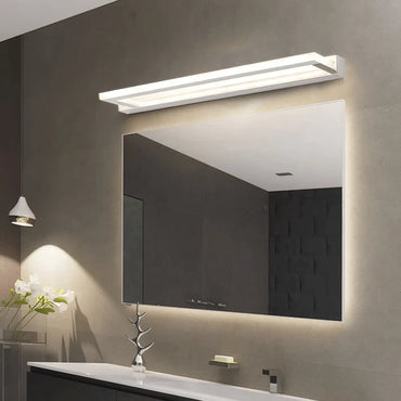 Vanity Light for Bathroom – White Acrylic & Metal Fixture
