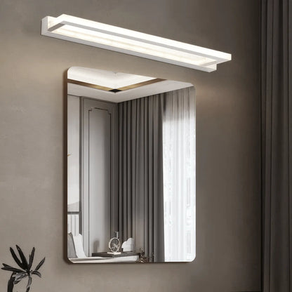 Vanity Light for Bathroom – White Acrylic & Metal Fixture