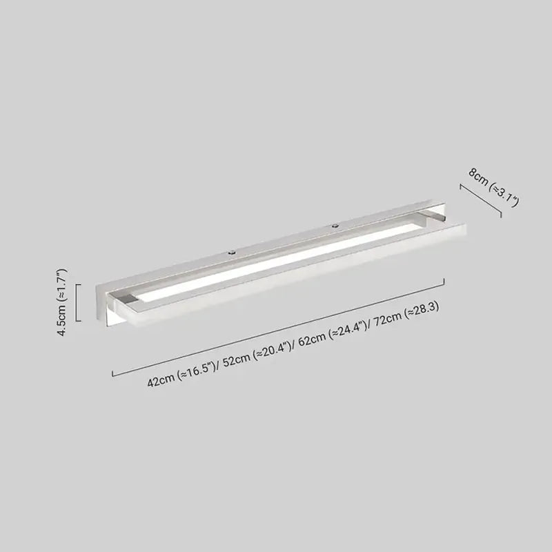 Arcato Modern Waterproof Vanity Light for Bathroom – White Acrylic & Metal Fixture