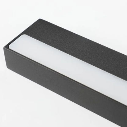 Arcato Minimalist Rectangular Vanity Light Black Metal/Acrylic for Bathroom/Bedroom