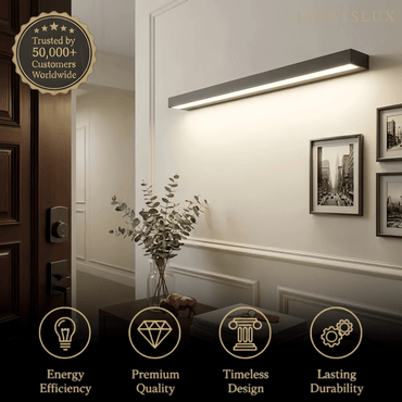 Arcato Minimalist Rectangular Vanity Light