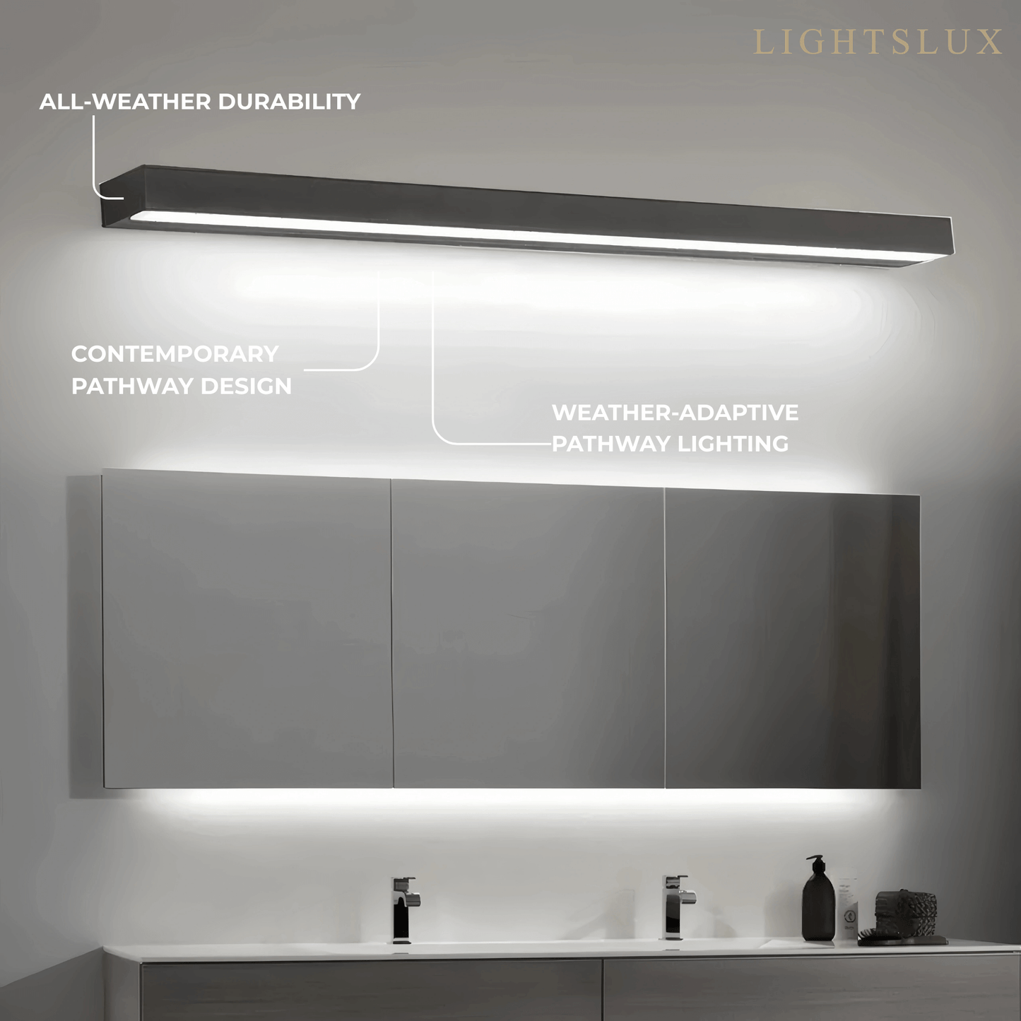Arcato Minimalist Rectangular Vanity Light