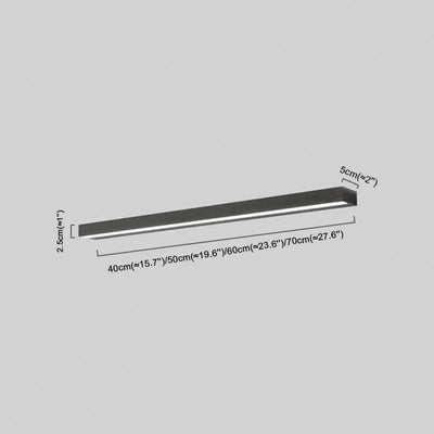 Vanity Light – Black Metal/Acrylic for Bathroom/Bedroom