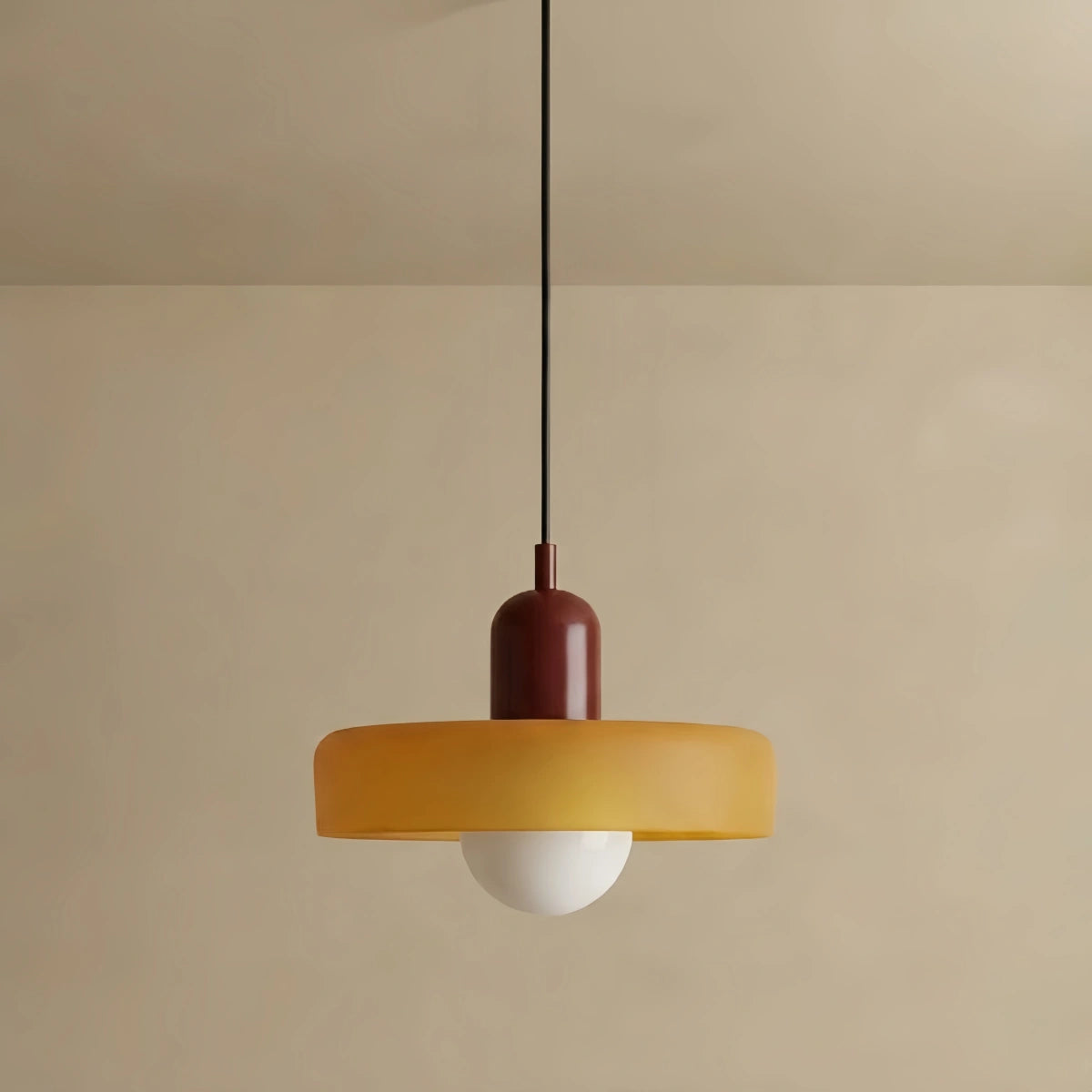 Nordic Pendant Light - Round Glass Shade for Living/Dining Room