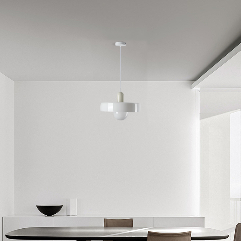 Morandi White Glass Pendant Light for Dining Room