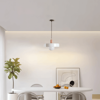 Morandi White Pink Glass Pendant Light for Dining Room