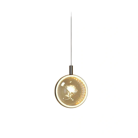 Vivara Art Deco Gold Pendant Light – Globular Metal/Crystal for Bedroom