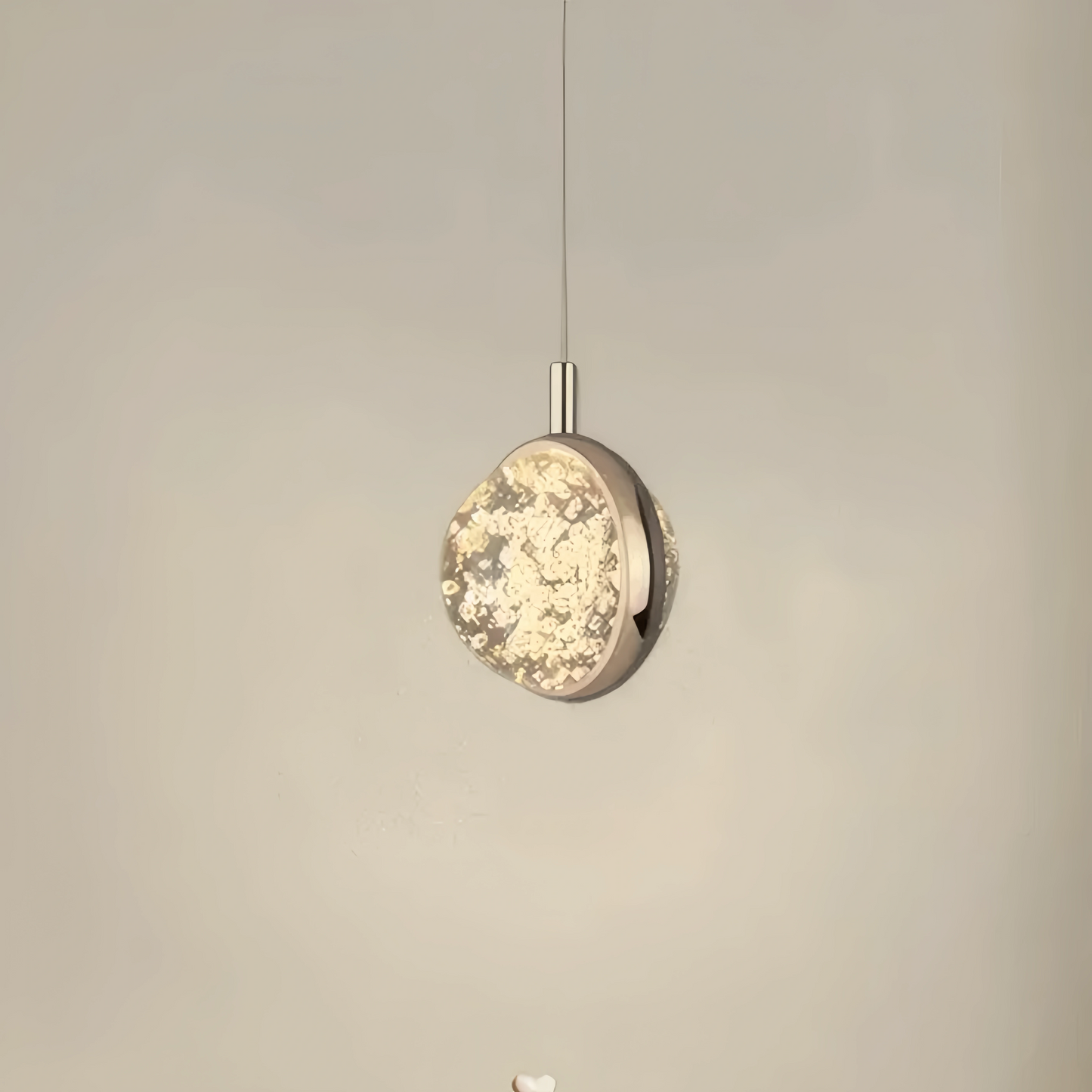 Lámpara colgante Vivara - Art Déco Oro, Metal Globular y Cristal