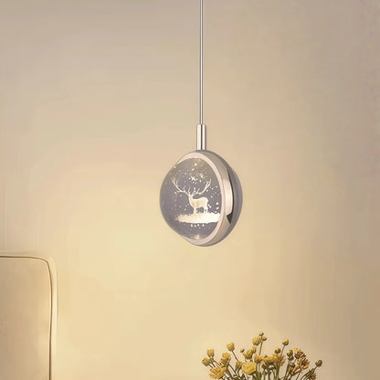 Lámpara colgante Vivara - Art Déco Oro, Metal Globular y Cristal