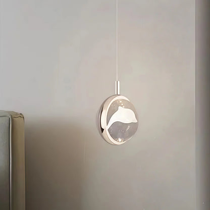 Lámpara colgante Vivara - Art Déco Oro, Metal Globular y Cristal