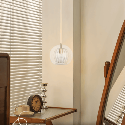 Nordic Glass Clear Globe Pendant Light Indoor Corner