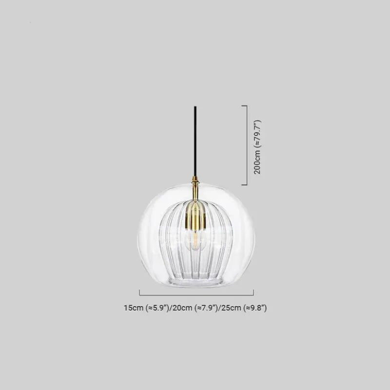 Nordic Globe Pendant Light  Dimension