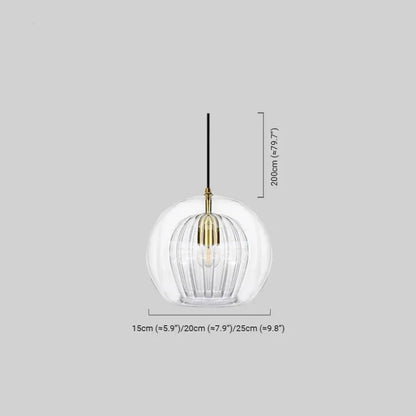 Nordic Globe Pendant Light  Dimension