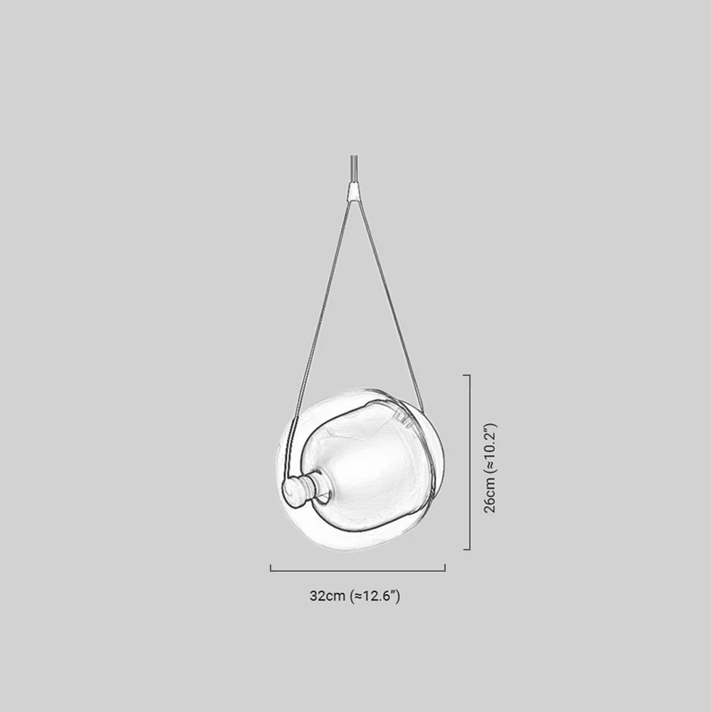 Modern Minimalist Glass Pendant Light – 6 Colors for Dining Room