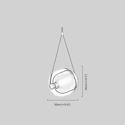 Modern Minimalist Glass Pendant Light – 6 Colors for Dining Room