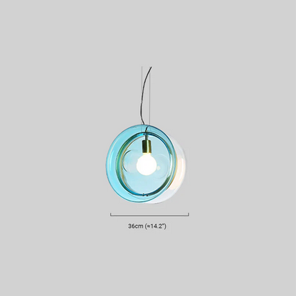 Morandia Designer Round Pendant Light – Blue