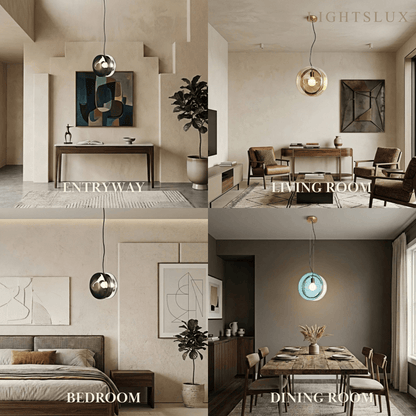Morandia Designer Round Pendant Light – Blue