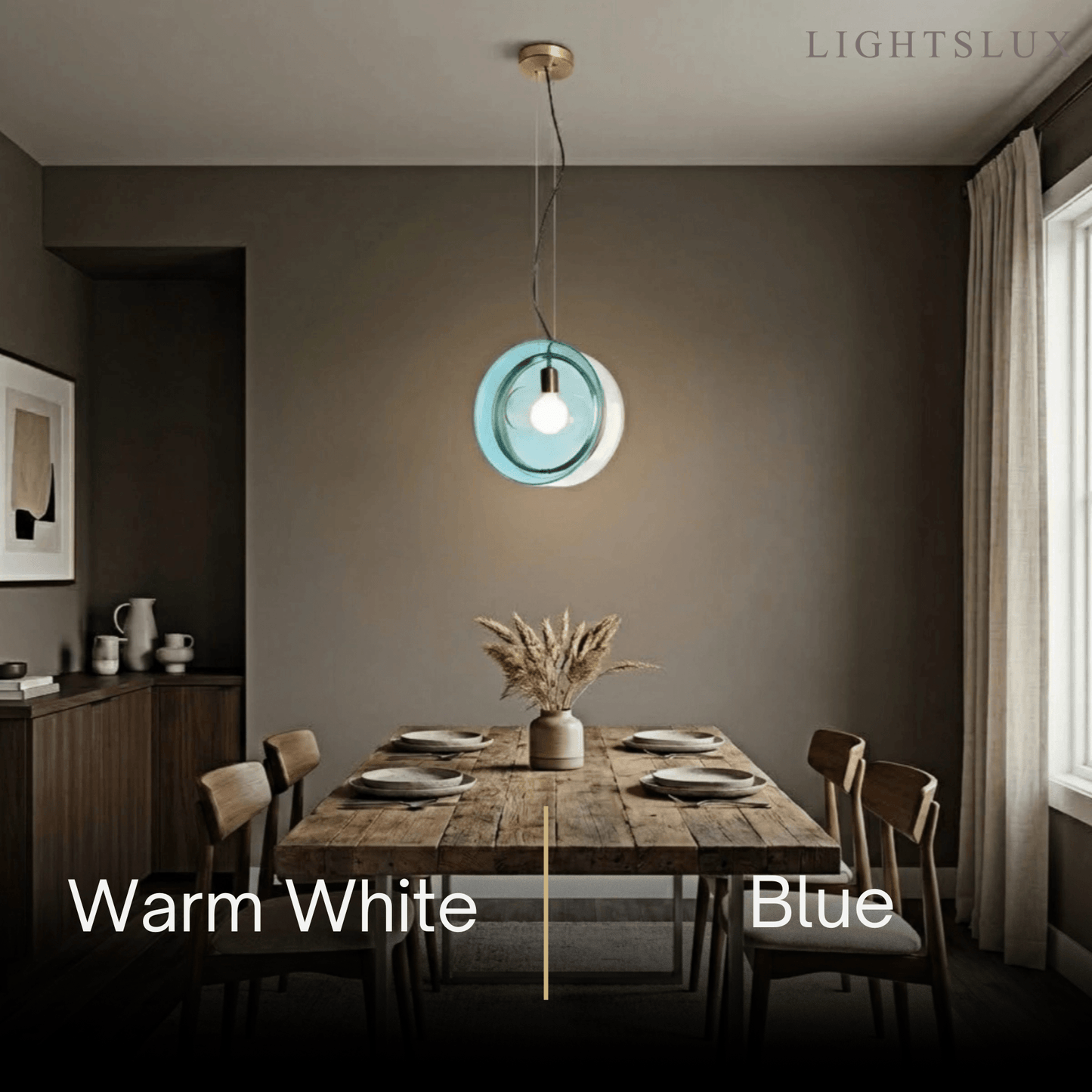 Morandia Designer Round Pendant Light – Blue