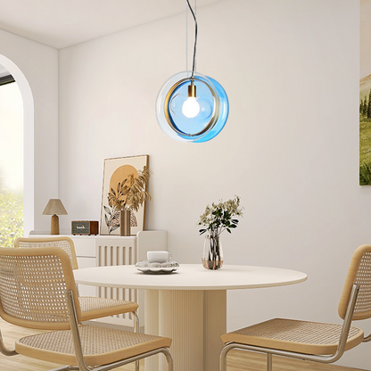 Morandia Designer Round Pendant Light – Blue