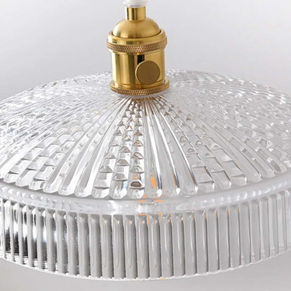 Art Deco Pendant Light – Clear Blown Glass 