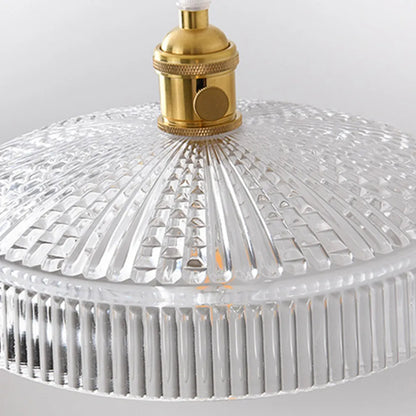 Art Deco Pendant Light – Clear Blown Glass 