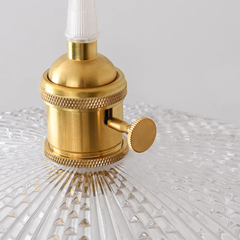 Art Deco Pendant Light – Clear Blown Glass 