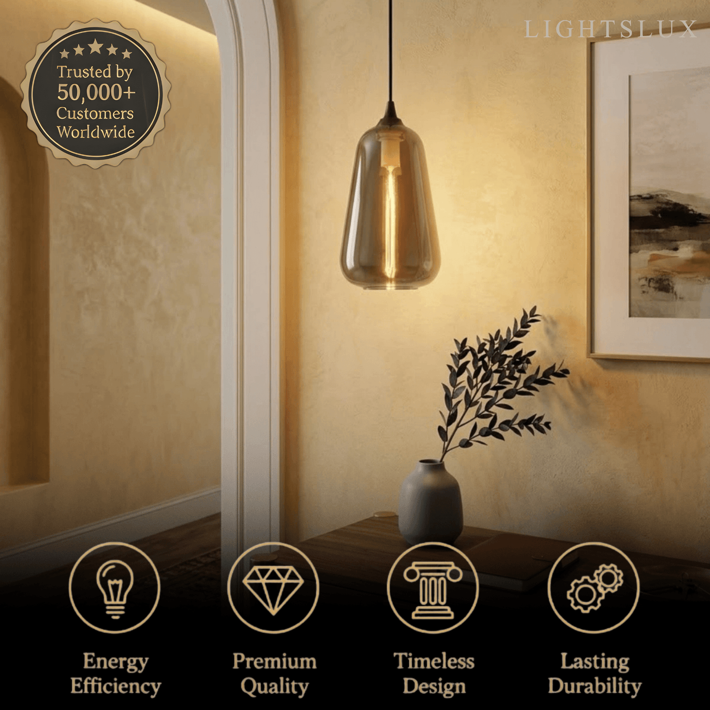 Modern_Amber_Glass_Pendant_Light