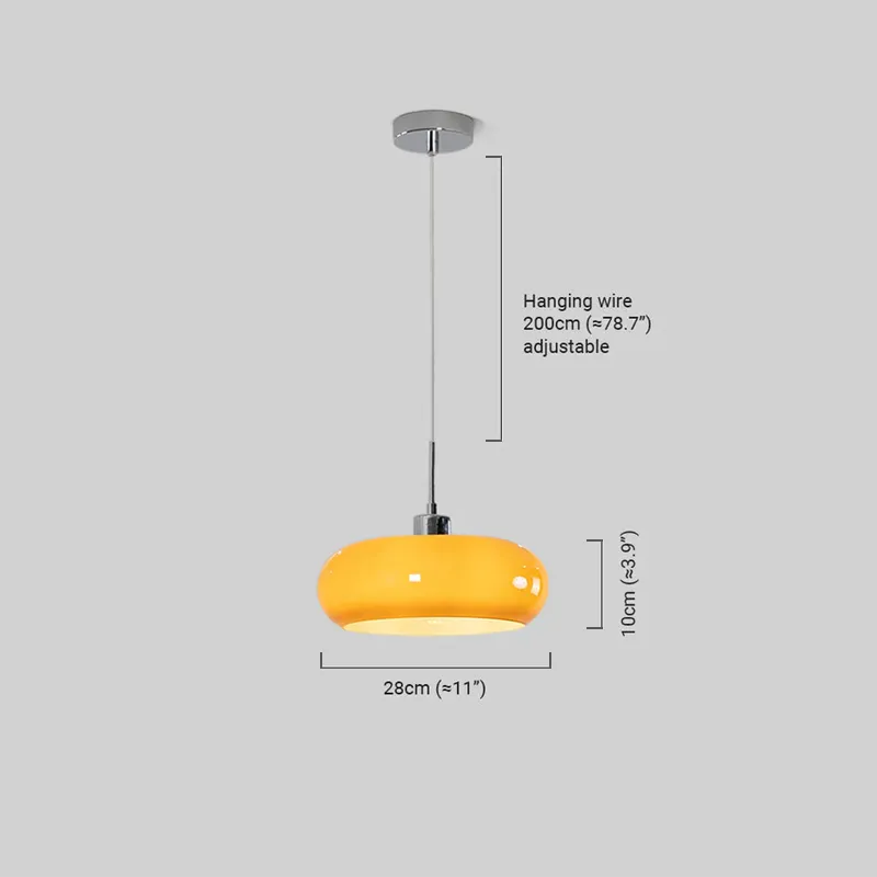 Modern Glass Pendant Light Size