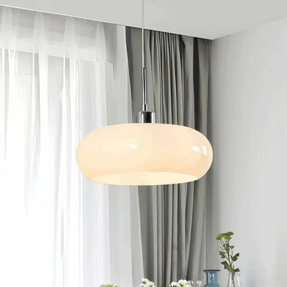 Lámpara colgante Crema - Moderna, metal naranja/blanco