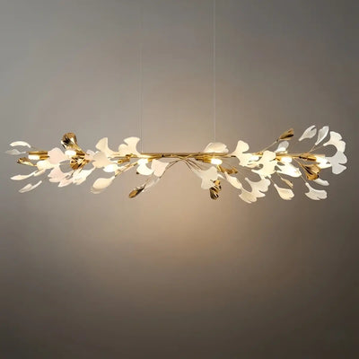 Lámpara de araña Excelis Art Déco - Cerámica/Metal dorado para sala de estar