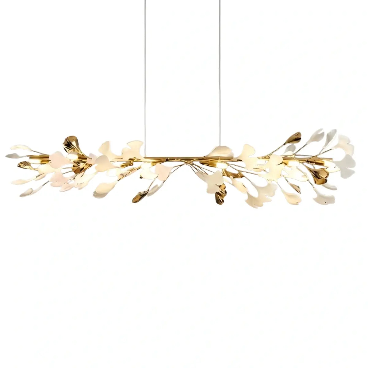 Lámpara de araña Excelis Art Déco - Cerámica/Metal dorado para sala de estar