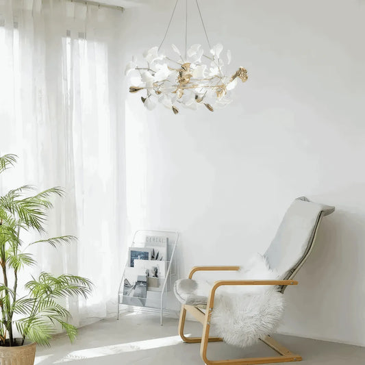 Excelis Art Deco Chandelier – Ceramic Design for Dining Room