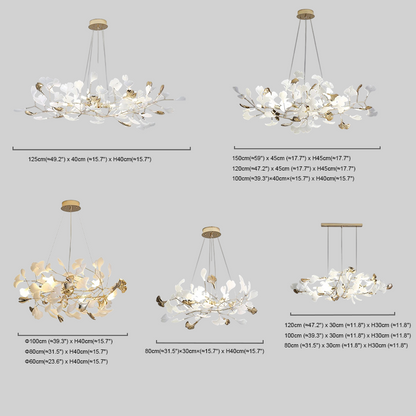 Art Deco Chandelier Petal Size