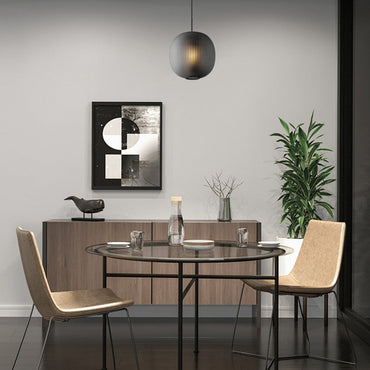 Vetro Modern Cylinder Pendant Light - Frosted Glass & Metal for Living Room