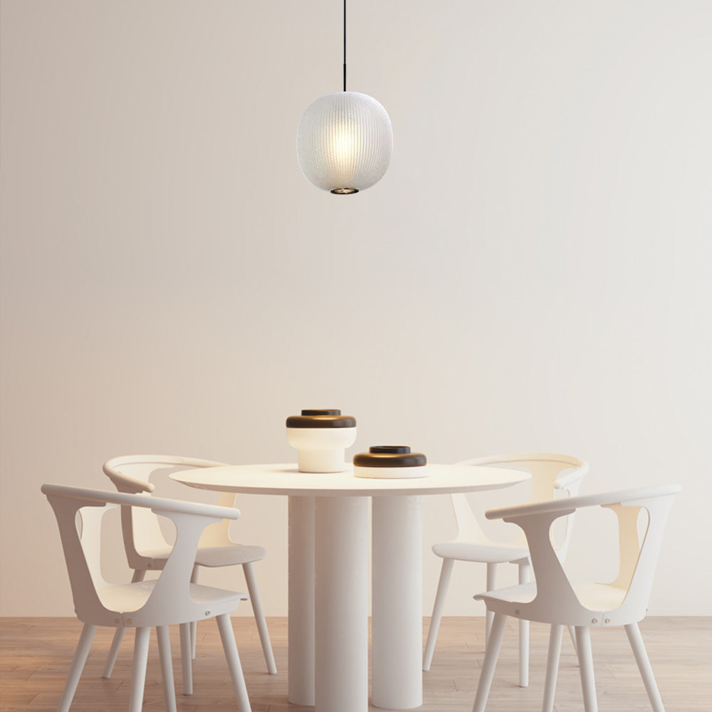 Vetro Modern Cylinder Pendant Light - Frosted Glass & Metal for Living Room