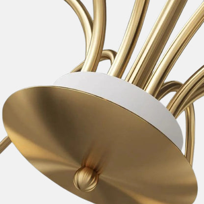 Modern Crystal Chandelier - 6/8 Head Gold Metal