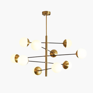 Gold Chandelier – Multi Globe Metal/Glass