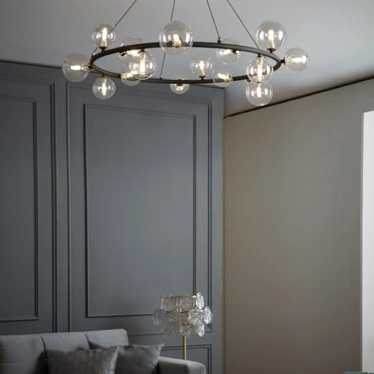 Art Deco Gold Ceiling Light - Dining Room