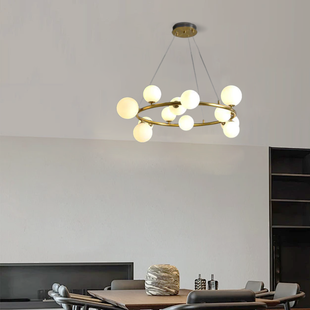 Art Deco Gold Ceiling Light - Dining Room