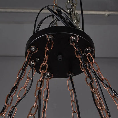 Vintage Rudder Pendant Light — Wood & Metal