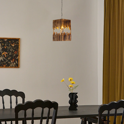 Vintage Rectangular Pendant Light for Living Room