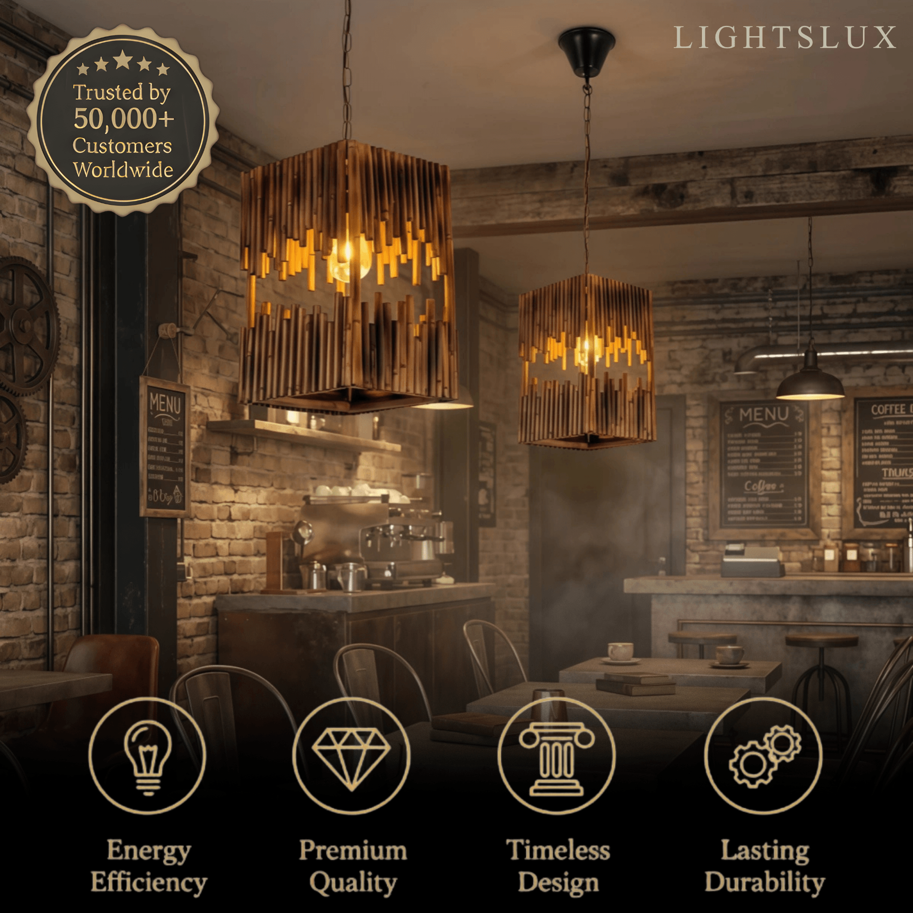 Irondale Vintage Rectangular Pendant Light