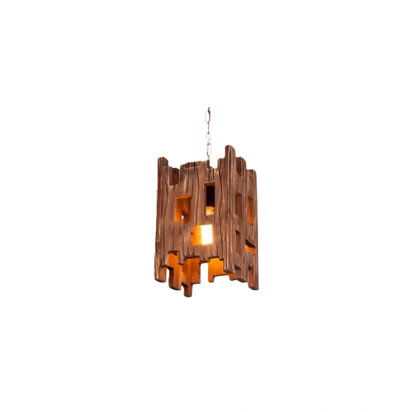 Pendant Light - Rectangular Wood for Dining Room, Bedroom